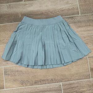 Pleated Light Blue Women's Athletic Skort with pockets